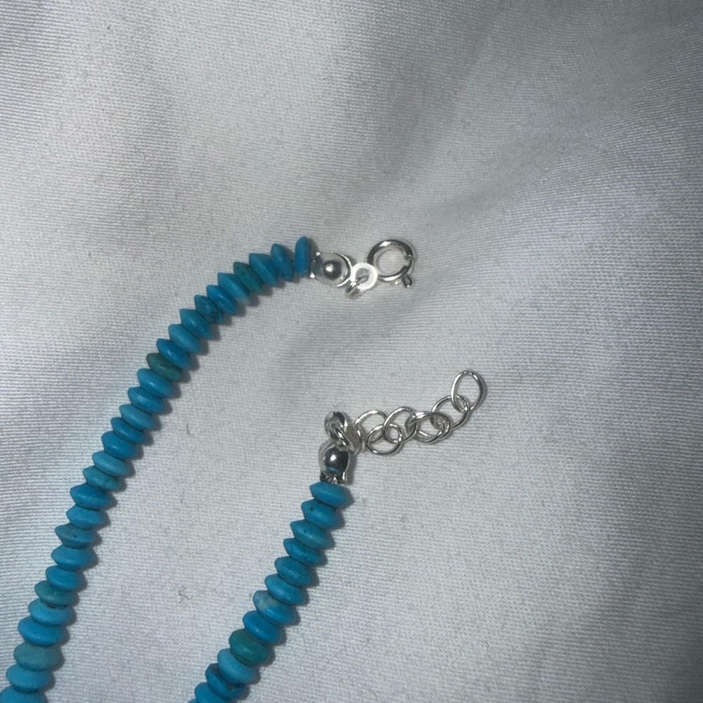 Rare Turquoise Heishi Necklace | 16” - Picture 8 of 11